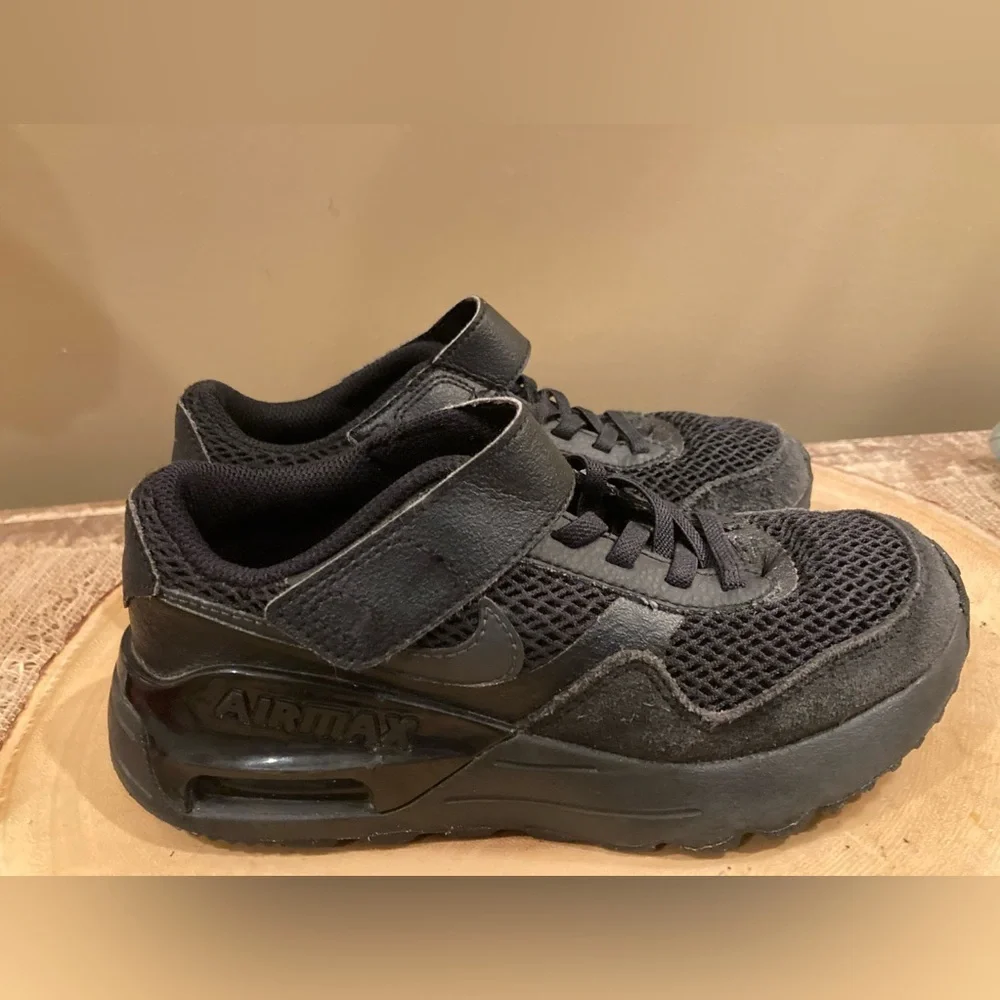 Nike Shoes Youth 1Y Air Max SYSTM Sneaker Black Mesh Comfort Low Top‎ DQ0285-004